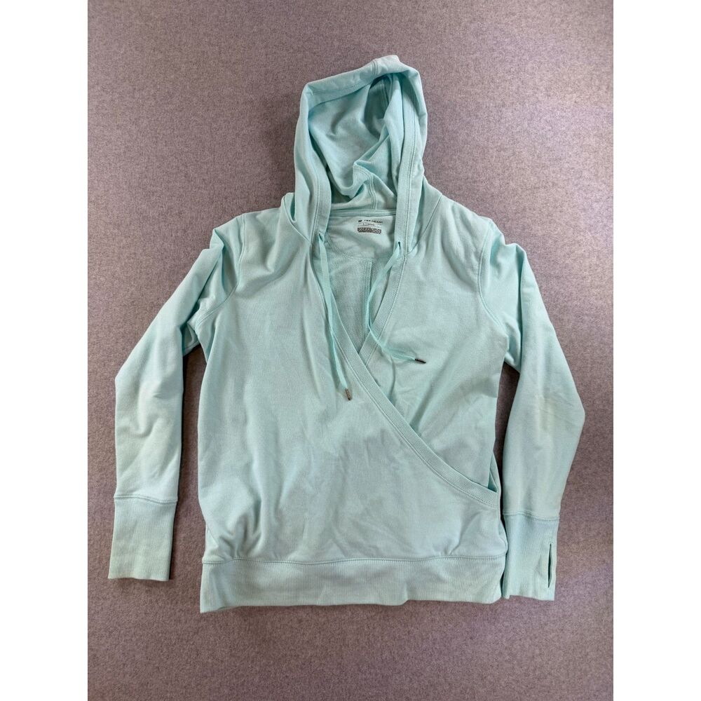 Tek Gear Women’s L Mint Green Crossover Wrap Front Hoodie Thumbholes 3185